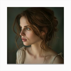 Portrait Of A Young Woman 3 Canvas Print