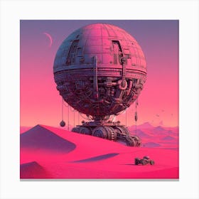 Spaceship In The Desert Canvas Print