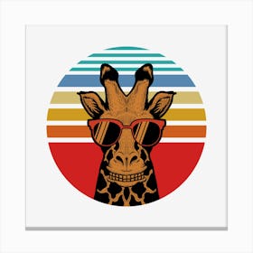 Giraffe With Sunglasses Canvas Print