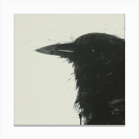 Crow Grunge Canvas Print