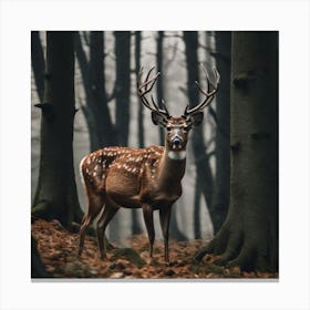 Deer In The Forest 23 Canvas Print