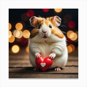 Valentines Hamster 5 Canvas Print
