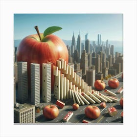 Apple Dominoes Canvas Print