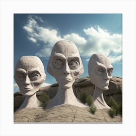 Alien Easter Island 1 Canvas Print