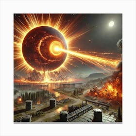 Eclipse Flare Widespread Devastation Canvas Print