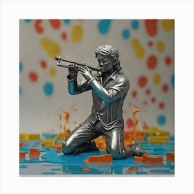 Playing Flute Canvas Print