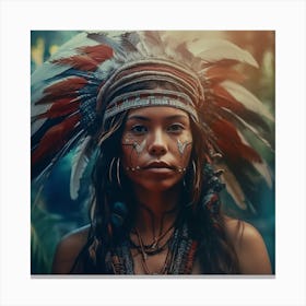 Native American Woman Canvas Print