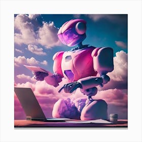 Firefly Ai Robot Doing Busniess 44999 Canvas Print