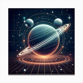 Retro Futuristic Elements,Retro Futuristic Background,Retro Futuristic Templates (12) Canvas Print