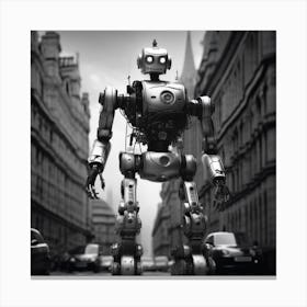 Robot In The City 106 Canvas Print