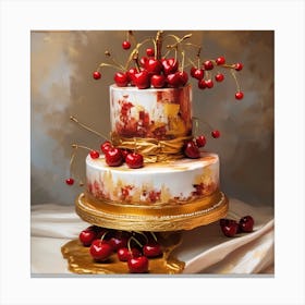 Cherry Cake Canvas Print