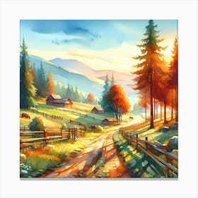 Country Landscape Canvas Print