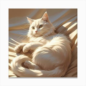 White Cat Canvas Print