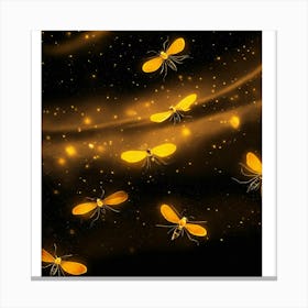 Glow In The Dark Insects Canvas Print