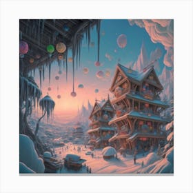 mountain village, 1 Canvas Print