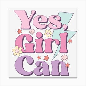 Yes Girl Can Canvas Print
