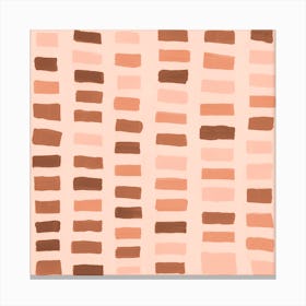 Painted Color Block Window Pane In Pink Canvas Print