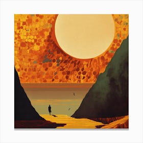 Sunset In The Desert Canvas Print