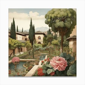 Granada Garden Canvas Print