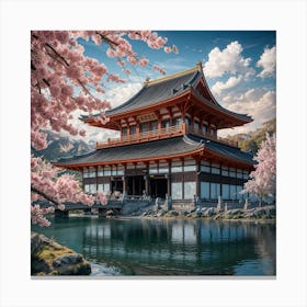 Cherry Blossoms In Kyoto Canvas Print