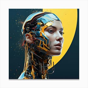 Cyborg Woman Canvas Print