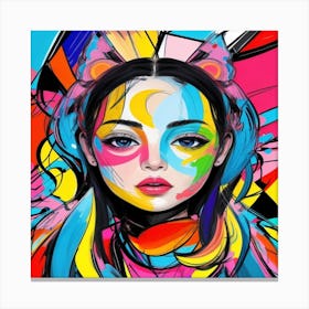 Colorful Girl Canvas Print