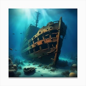 Sunken Remnant of the Sea Canvas Print