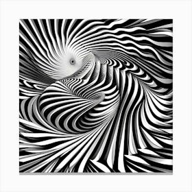 Black and white optical illusion 8 Canvas Print