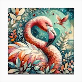 Bird Flamingo Canvas Print