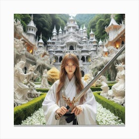 Girl With A Sword7 Canvas Print