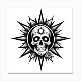 Sugar Skull Tattoo Canvas Print