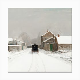 Snowy Road 1 Canvas Print