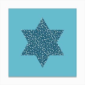 Star Of David In Dots Pattern 2 Canvas Print
