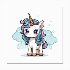 Cute Unicorn 591 Canvas Print