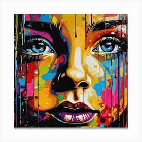 Neon Girl Canvas Print