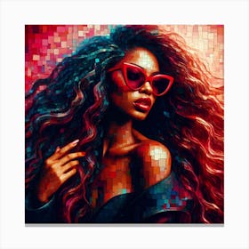 Black Woman In Sunglasses 1 Canvas Print