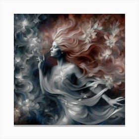 Woman With Long Hair 1 Canvas Print