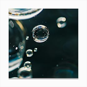 Bubbles In Water Canvas Print