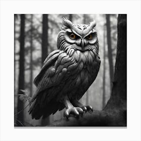 Owl In The Woods 9 Canvas Print