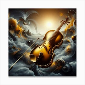 Violin In The Clouds 1 Canvas Print