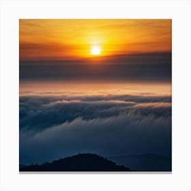 A Serene Tranquil Documentation Of Nature Capturing The Splendor Of Day Turning Into Dusk The Sky 2 Canvas Print