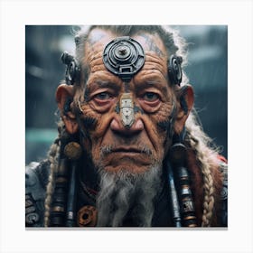 Old Man In The Rain Canvas Print