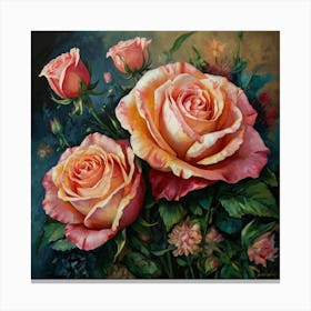 Three Roses Canvas Print