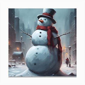 The Apocalyptic Snowman Canvas Print
