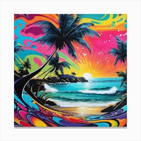 Tropical Sunset 1 Canvas Print