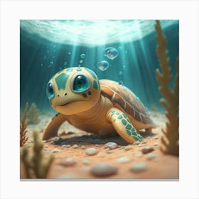 Cute Sea Turtle Canvas Print