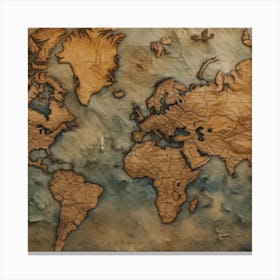 World Map Canvas Print