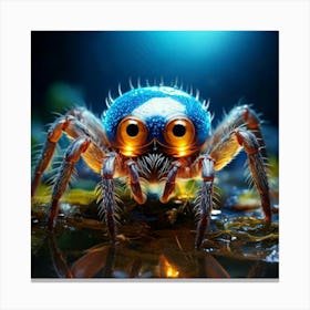 Firefly Whimsical Anthropomorphic Water Spider With A Charming Glow 39979 (2) Canvas Print