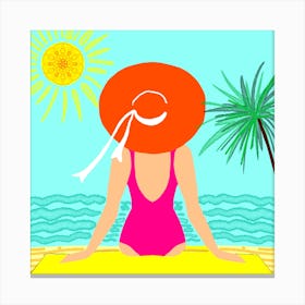 Beach Beauty | Bikini Girl under the Sun | Summer Vacations Canvas Print