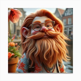 Bearded Man Canvas Print